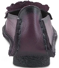 L'ARTISTE Dezi Leather Floral Detail Slip On Loafers