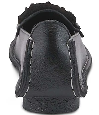 L'ARTISTE Dezi Leather Floral Detail Slip On Loafers
