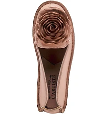 L'ARTISTE Dezi Leather Floral Detail Slip On Loafers