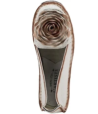 L'ARTISTE Dezi Leather Floral Detail Slip On Loafers