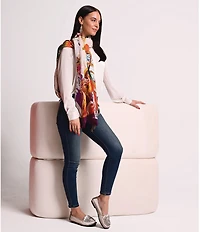 L'ARTISTE Dezi Leather Floral Detail Slip On Loafers
