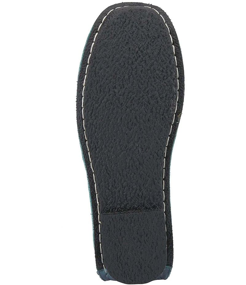 L'ARTISTE Dezi Leather Floral Detail Slip On Loafers