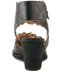 L'ARTISTE Distinction Leather Flower Embellished Cut Out Pumps