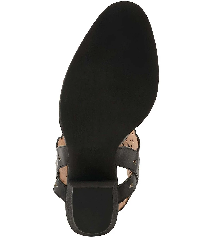 L'ARTISTE Distinction Leather Flower Embellished Cut Out Pumps