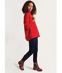 L'ARTISTE Fantastic Embroidered Floral Combat Booties