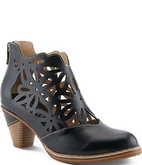 L'Artiste Feelinfree Floral Laser Cut Out Leather Shooties