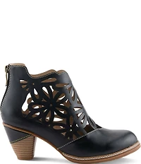L'Artiste Feelinfree Floral Laser Cut Out Leather Shooties