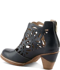 L'Artiste Feelinfree Floral Laser Cut Out Leather Shooties