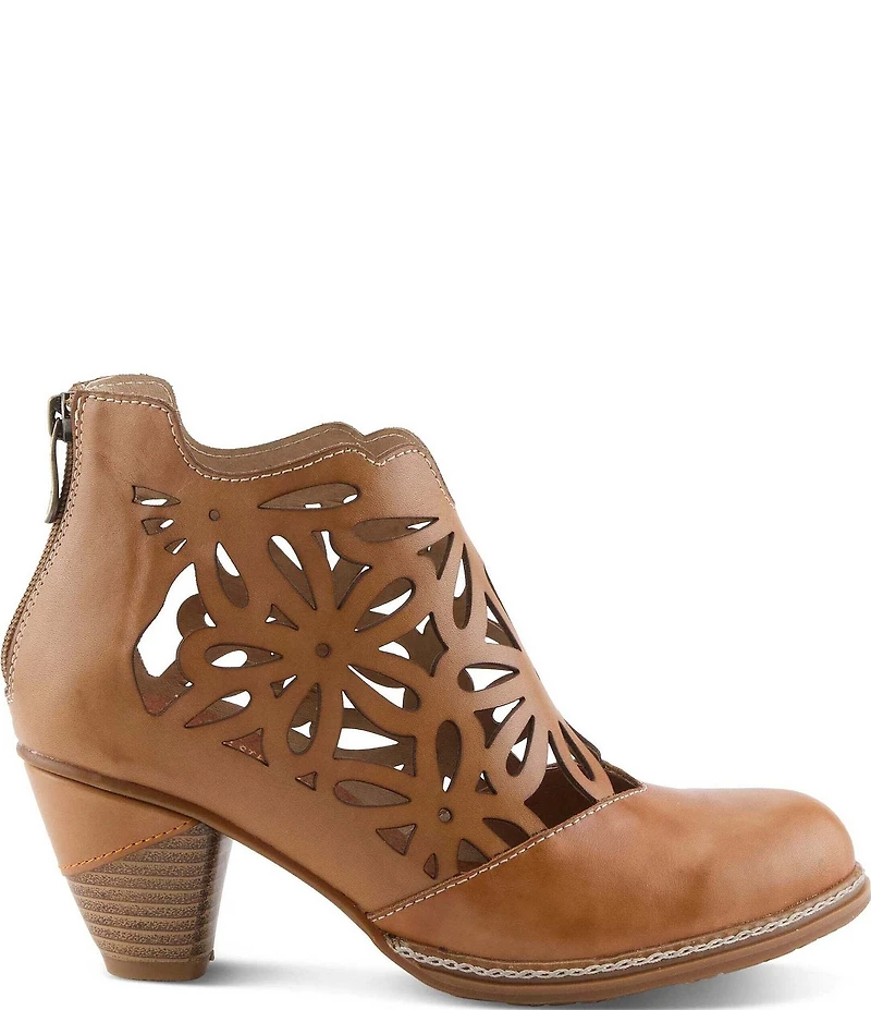 L'Artiste Feelinfree Floral Laser Cut Out Leather Shooties