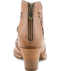 L'Artiste Feelinfree Floral Laser Cut Out Leather Shooties