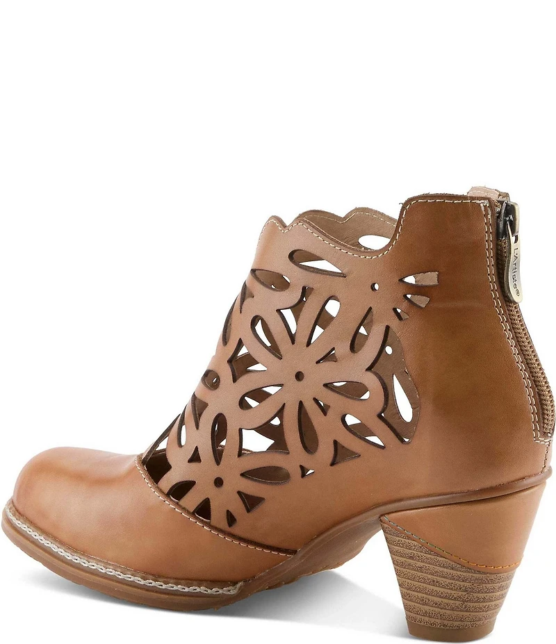 L'Artiste Feelinfree Floral Laser Cut Out Leather Shooties