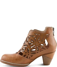 L'Artiste Feelinfree Floral Laser Cut Out Leather Shooties