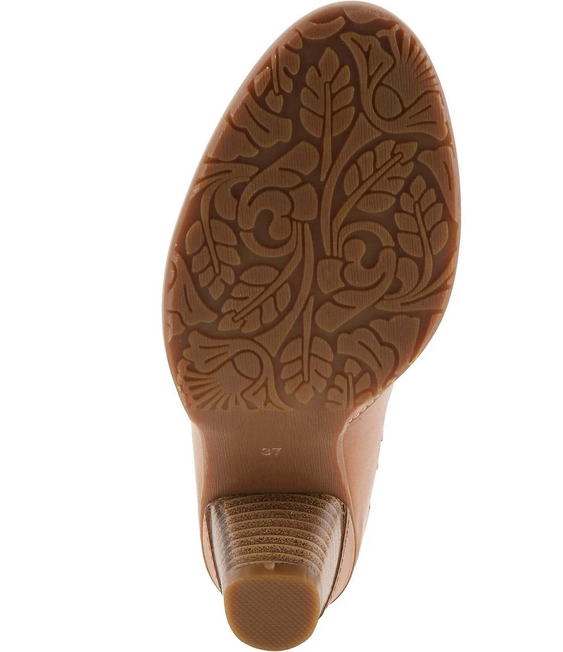 L'Artiste Feelinfree Floral Laser Cut Out Leather Shooties