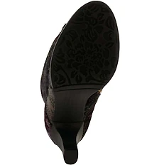 L'ARTISTE Forutaluv Floral Embossed Suede Lace Up Boots