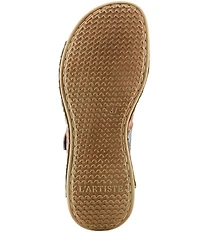 L'ARTISTE Gottahave Floral Embossed Leather Slide Sandals