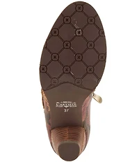 L'ARTISTE Graphic Hand Painted Floral Print Buckled Hardware Straps Shooties