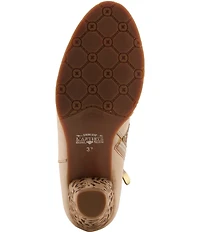 L'Artiste Herekitty Leopard Print Leather Booties