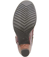 L'ARTISTE Kacielou Tooled Perforated Leather Studded Harness Hardware Shooties