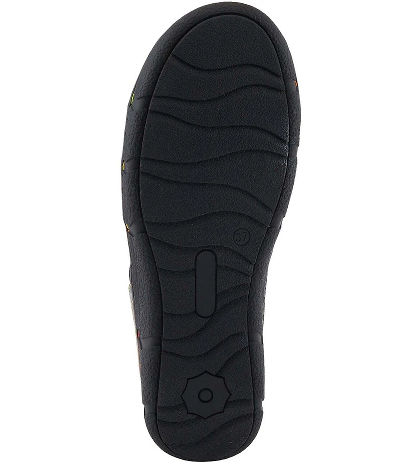 L'ARTISTE Lata Hand Painted Leather and Textile Slip On Sneakers