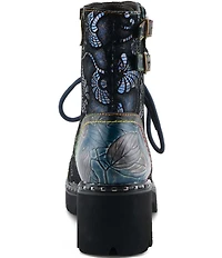 L'ARTISTE Limitless Hand Painted Floral Leather Booties