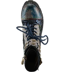 L'ARTISTE Limitless Hand Painted Floral Leather Booties
