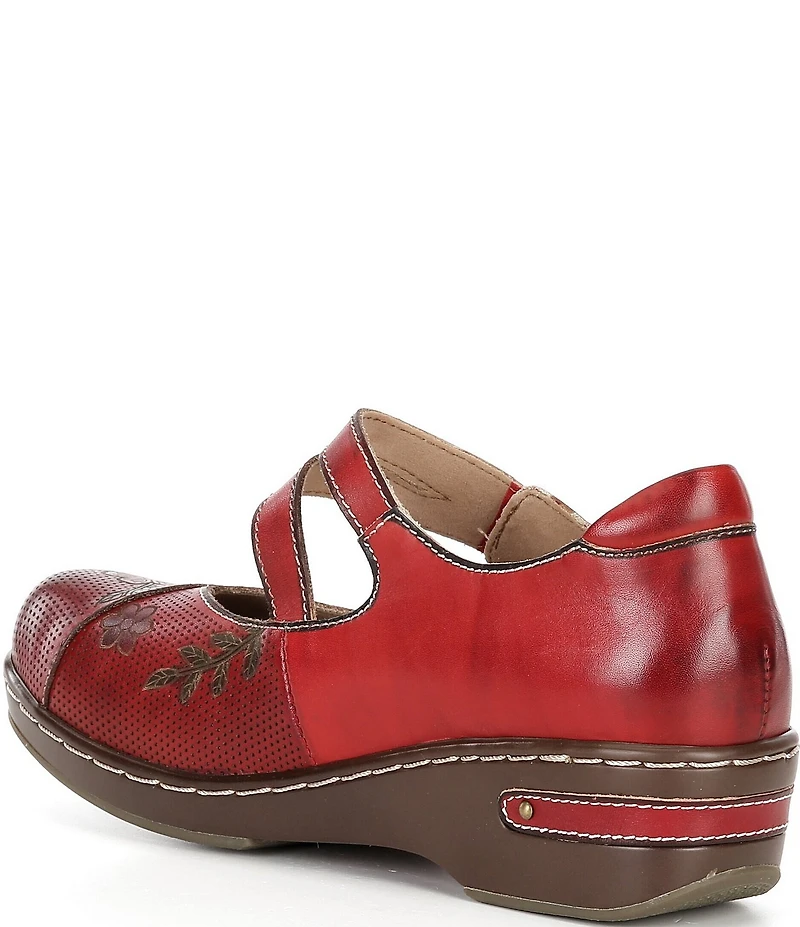 L'ARTISTE Mamataish Perforated Leather Mary Jane Clogs