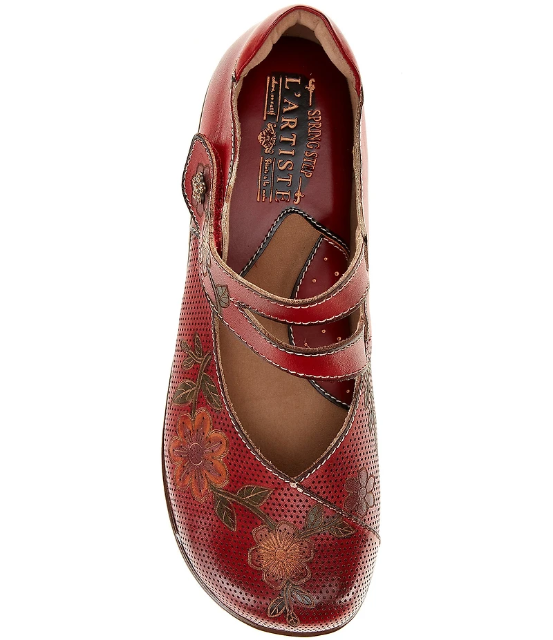 L'ARTISTE Mamataish Perforated Leather Mary Jane Clogs