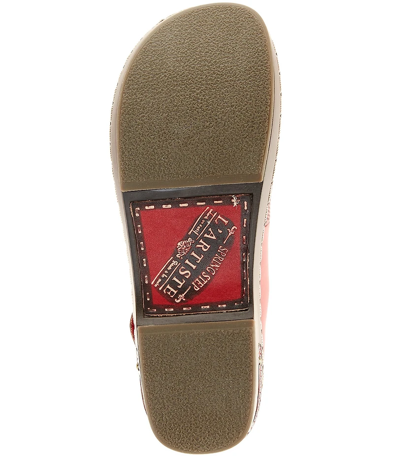 L'ARTISTE Mamataish Perforated Leather Mary Jane Clogs