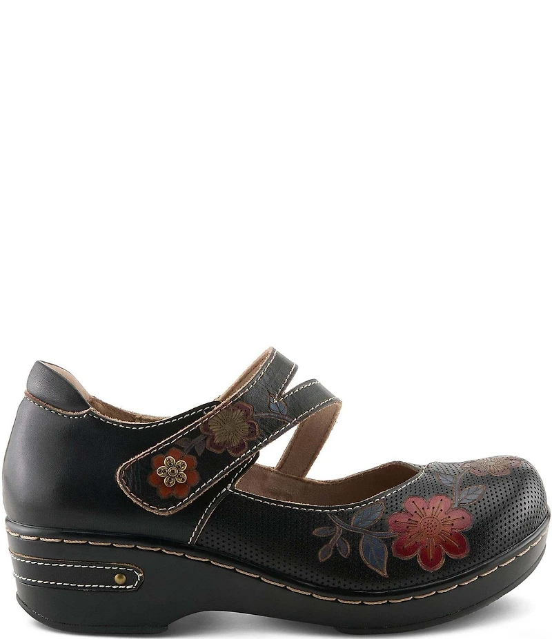 L'ARTISTE Mamataish Perforated Leather Mary Jane Clogs