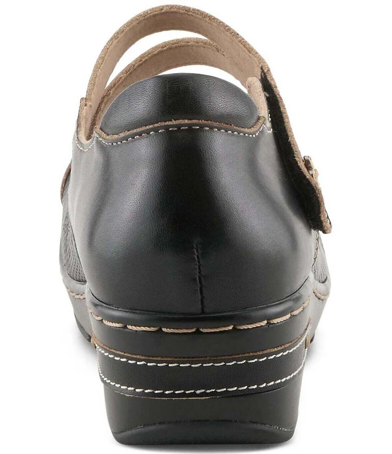 L'ARTISTE Mamataish Perforated Leather Mary Jane Clogs