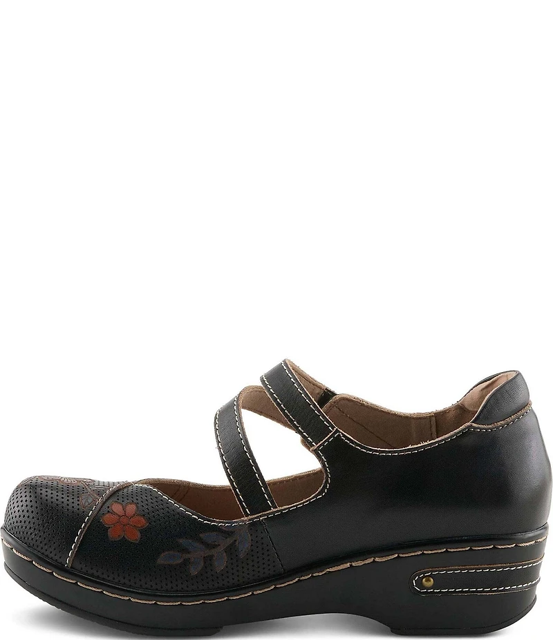 L'ARTISTE Mamataish Perforated Leather Mary Jane Clogs