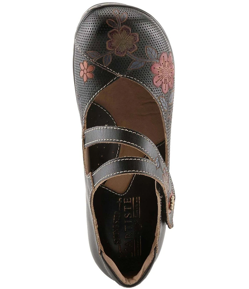 L'ARTISTE Mamataish Perforated Leather Mary Jane Clogs