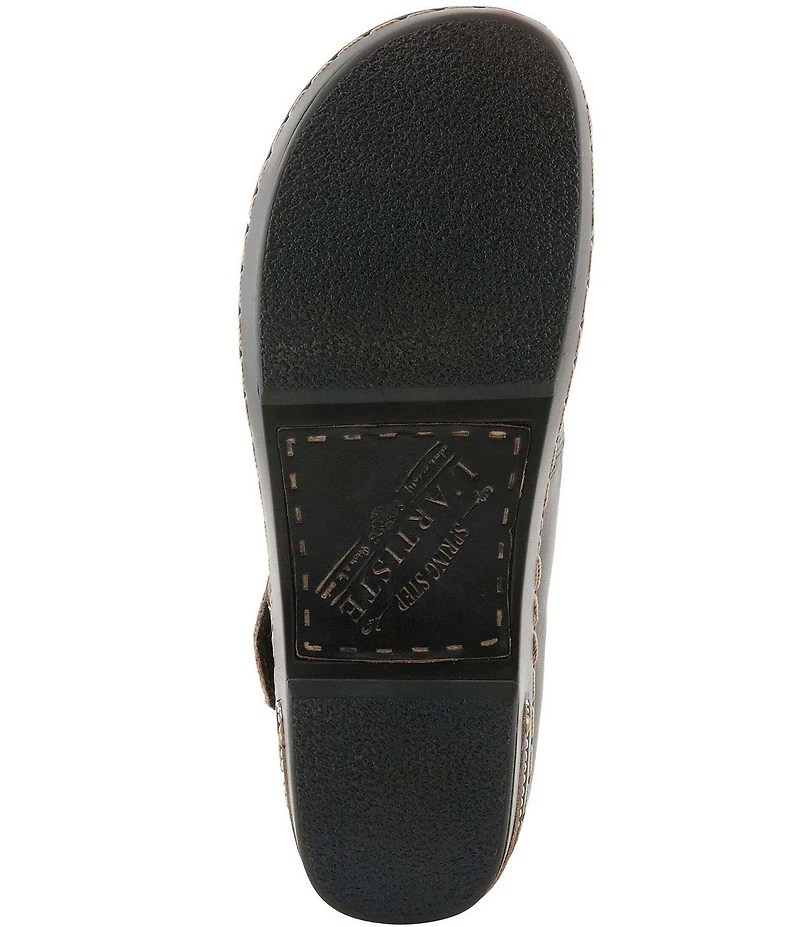L'ARTISTE Mamataish Perforated Leather Mary Jane Clogs