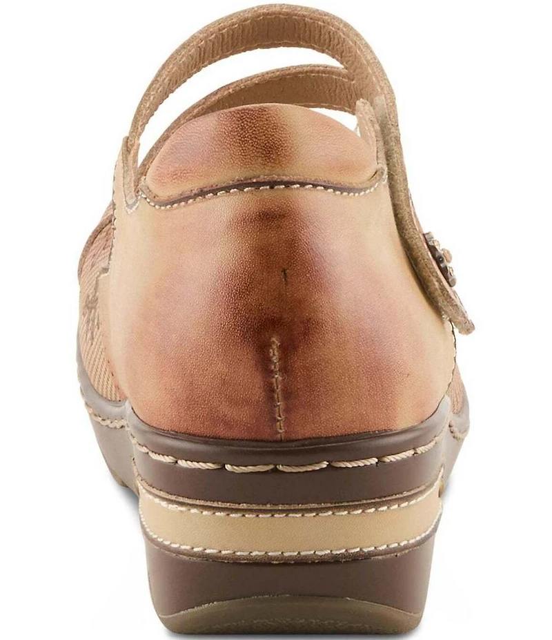 L'ARTISTE Mamataish Perforated Leather Mary Jane Clogs