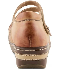 L'ARTISTE Mamataish Perforated Leather Mary Jane Clogs