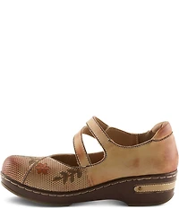 L'ARTISTE Mamataish Perforated Leather Mary Jane Clogs