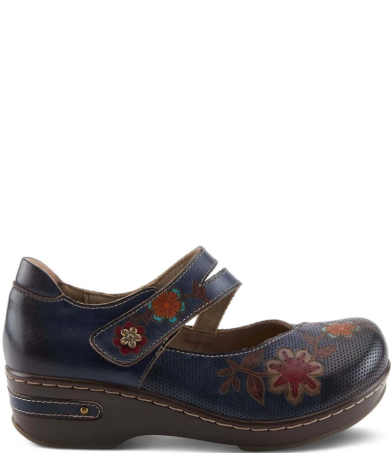 L'ARTISTE Mamataish Perforated Leather Mary Jane Clogs