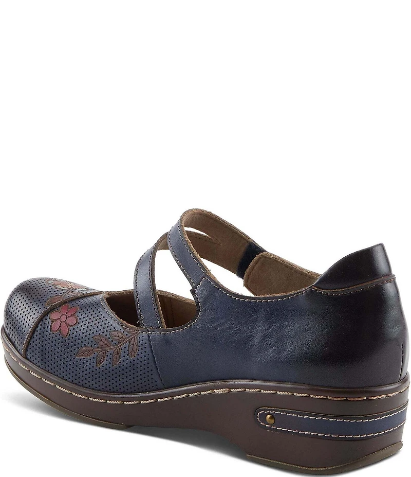 L'ARTISTE Mamataish Perforated Leather Mary Jane Clogs