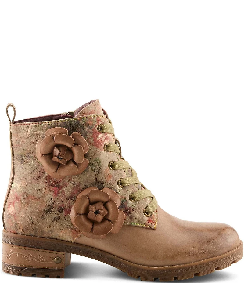 L'ARTISTE Martinela Floral Ornamented Leather Booties