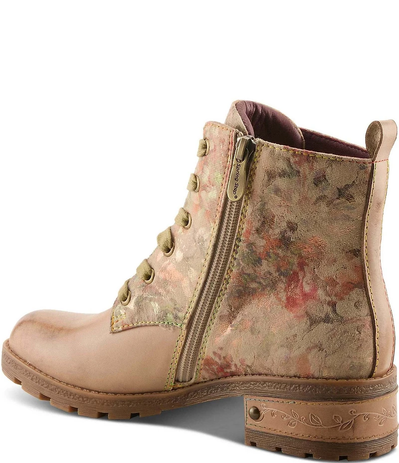L'ARTISTE Martinela Floral Ornamented Leather Booties