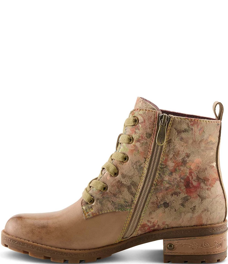 L'ARTISTE Martinela Floral Ornamented Leather Booties