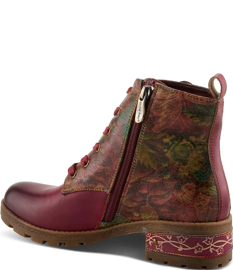 L'ARTISTE Martinela Floral Ornamented Leather Booties