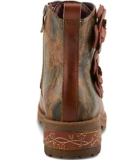 L'ARTISTE Martinela Floral Ornamented Leather Booties