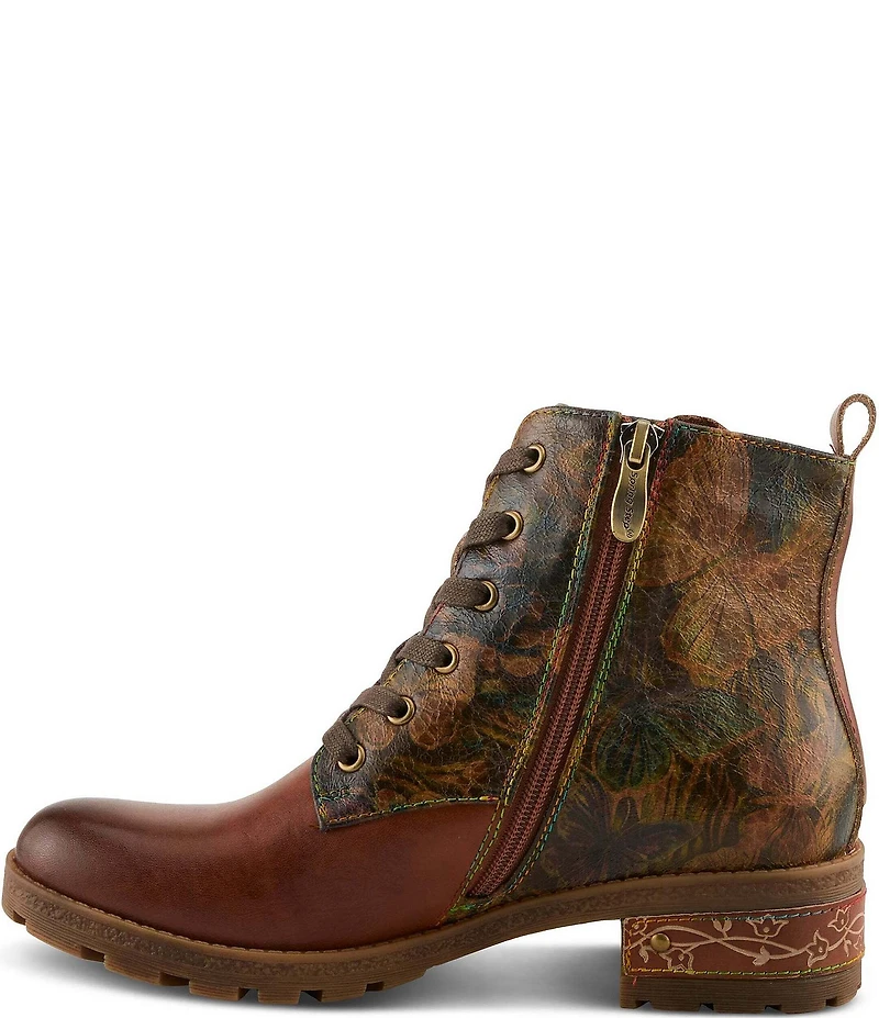 L'ARTISTE Martinela Floral Ornamented Leather Booties