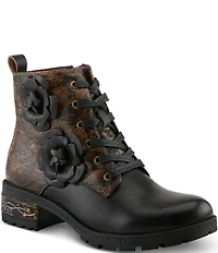 L'ARTISTE Martinela Floral Ornamented Leather Booties