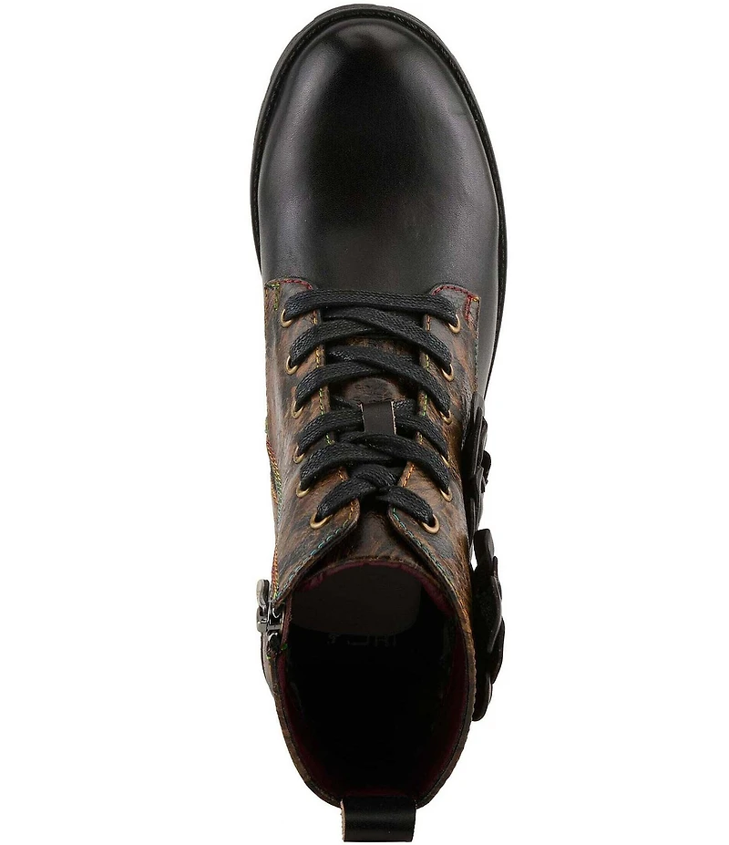 L'ARTISTE Martinela Floral Ornamented Leather Booties