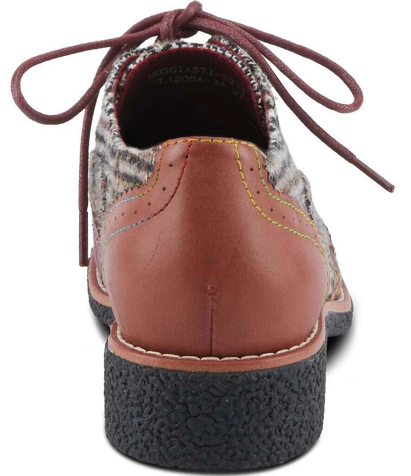 L'ARTISTE Muggiasti Plaid Brogue Oxfords