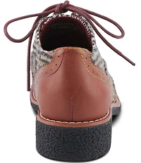 L'ARTISTE Muggiasti Plaid Brogue Oxfords