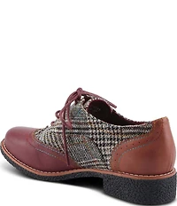 L'ARTISTE Muggiasti Plaid Brogue Oxfords