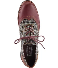 L'ARTISTE Muggiasti Plaid Brogue Oxfords